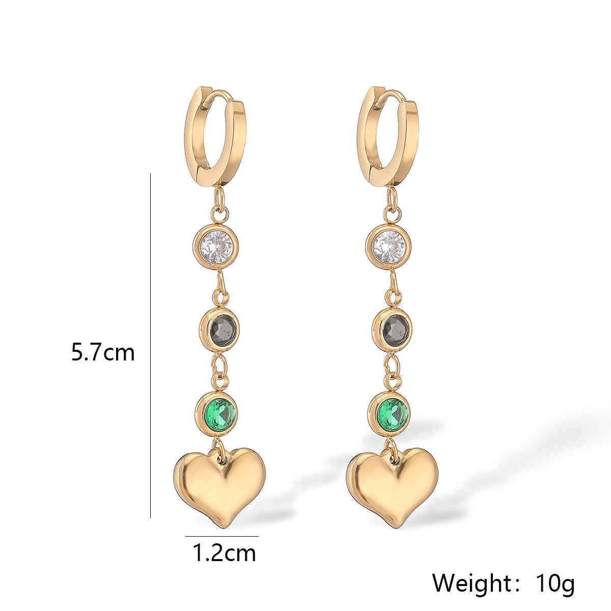 1 pair simple style commute butterfly plating inlay titanium steel zircon 18k gold plated drop earrings