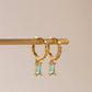 Rectangular pendant brass fashion earrings  jewelry