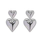 1 pair ig style basic streetwear heart shape plating stainless steel 18k gold plated drop earrings