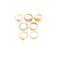 Sweet heart shape butterfly alloy plating rings
