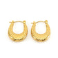 1 piece vintage style u shape semicircle round polishing plating stainless steel titanium steel 18k gold plated ear studs
