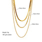Fashion solid color titanium steel plating chain layered necklaces 1 piece