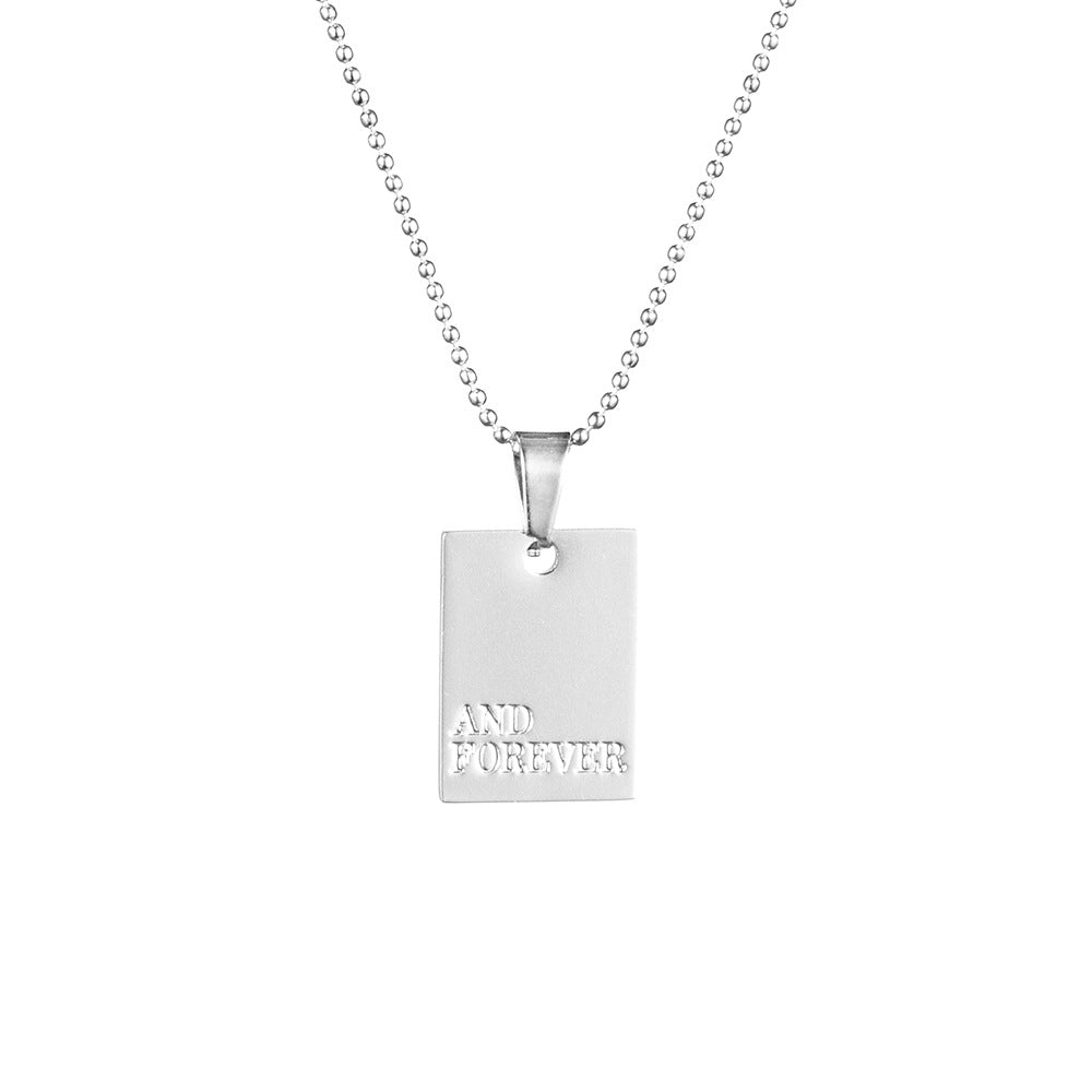 Hip-hop geometric stainless steel necklace