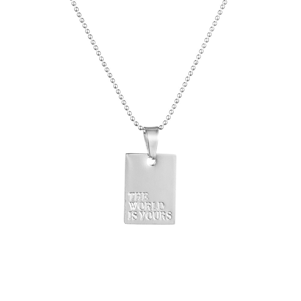 Hip-hop geometric stainless steel necklace