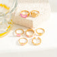 Sweet heart shape butterfly alloy plating rings