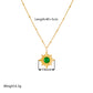 Elegant eight awn star titanium steel plating pendant necklace