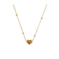 Simple style heart shape titanium steel plating gold plated pendant necklace