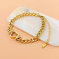Classic style solid color titanium steel patchwork bracelets necklace