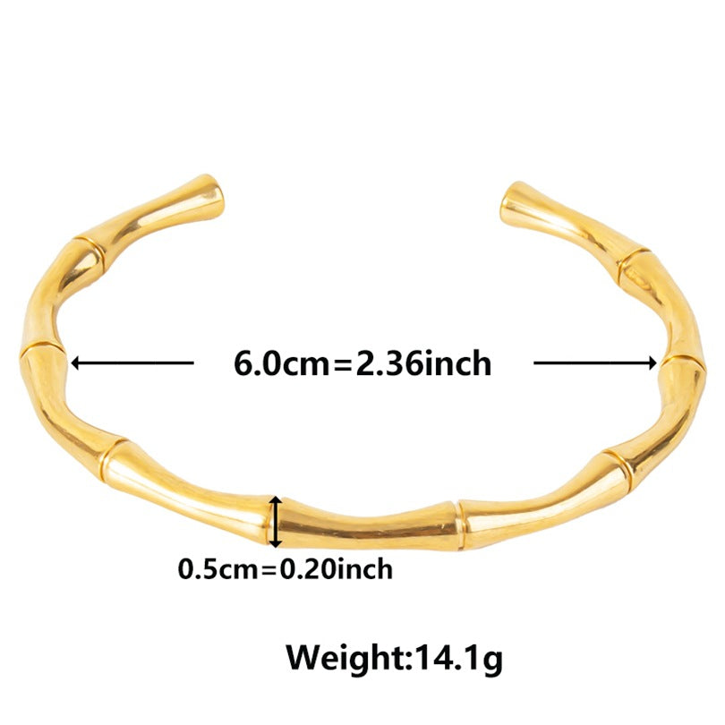 ig style simple style solid color stainless steel plating bangle