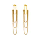 1 pair simple style rectangle tassel plating titanium steel 18k gold plated drop earrings