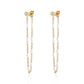 Ig style elegant simple style solid color stainless steel plating inlay zircon 18k gold plated drop earrings