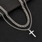 Simple style cross stainless steel plating unisex pendant necklace