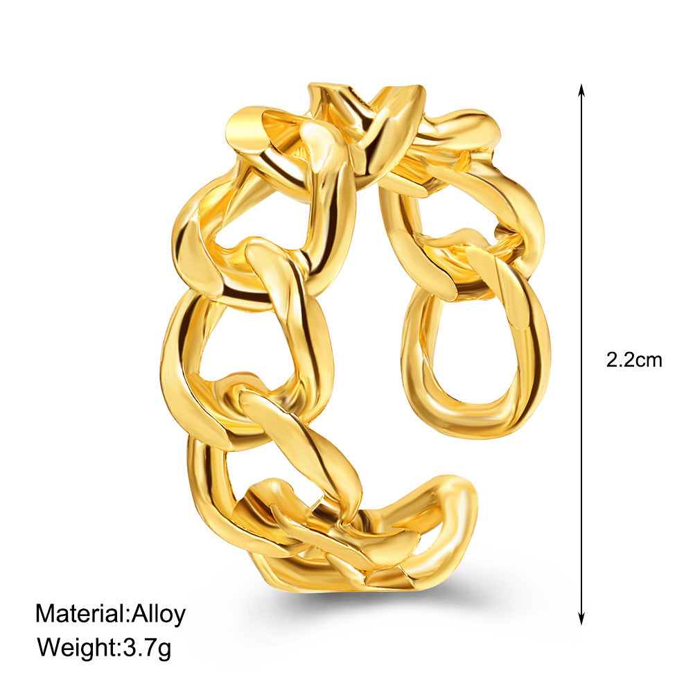 retro hollow couple index finger ring  hello jewelry