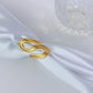 Fashion geometric titanium steel plating rings