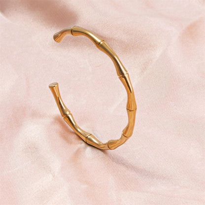 ig style simple style solid color stainless steel plating bangle