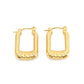 1 piece vintage style u shape semicircle round polishing plating stainless steel titanium steel 18k gold plated ear studs