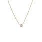 Korean style round titanium steel plating inlay zircon 18k gold plated necklace pendant