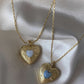 Heart alloy patchwork plating women's necklace