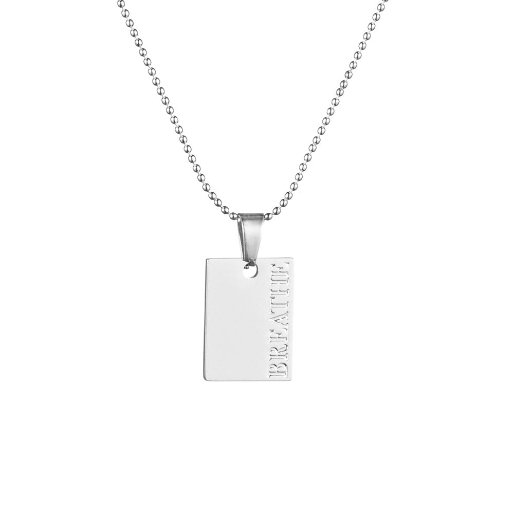 Hip-hop geometric stainless steel necklace