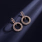 Korean temperament geometric circle artificial gemstone earrings nhdp149412
