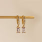 Rectangular pendant brass fashion earrings  jewelry
