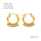 1 pair business simple style round polishing plating inlay stainless steel titanium steel rhinestones zircon 18k gold plated earrings