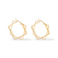 1 pair fashion geometric plating stainless steel earrings