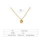 Sweet heart shape titanium steel inlay women's necklace