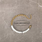 Vintage style simple style round stainless steel artificial pearl unisex bracelets