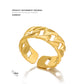 Simple style geometric stainless steel plating open ring 1 piece