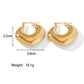 1 pair elegant water droplets heart shape titanium steel hoop earrings