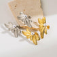 1 pair ig style simple style leaves plating inlay stainless steel artificial pearls 14k gold plated ear studs