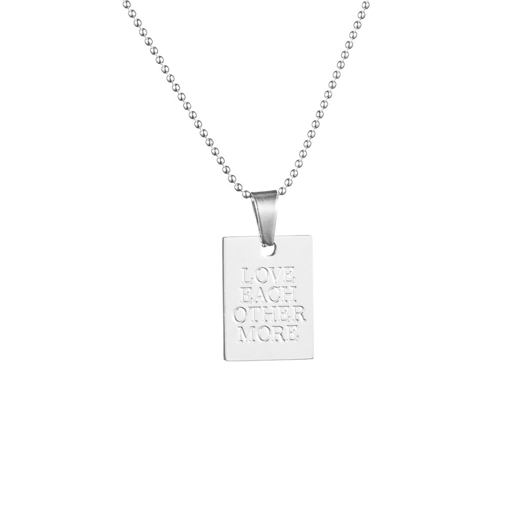 Hip-hop geometric stainless steel necklace