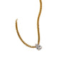 titanium steel simple style water droplets plating necklace