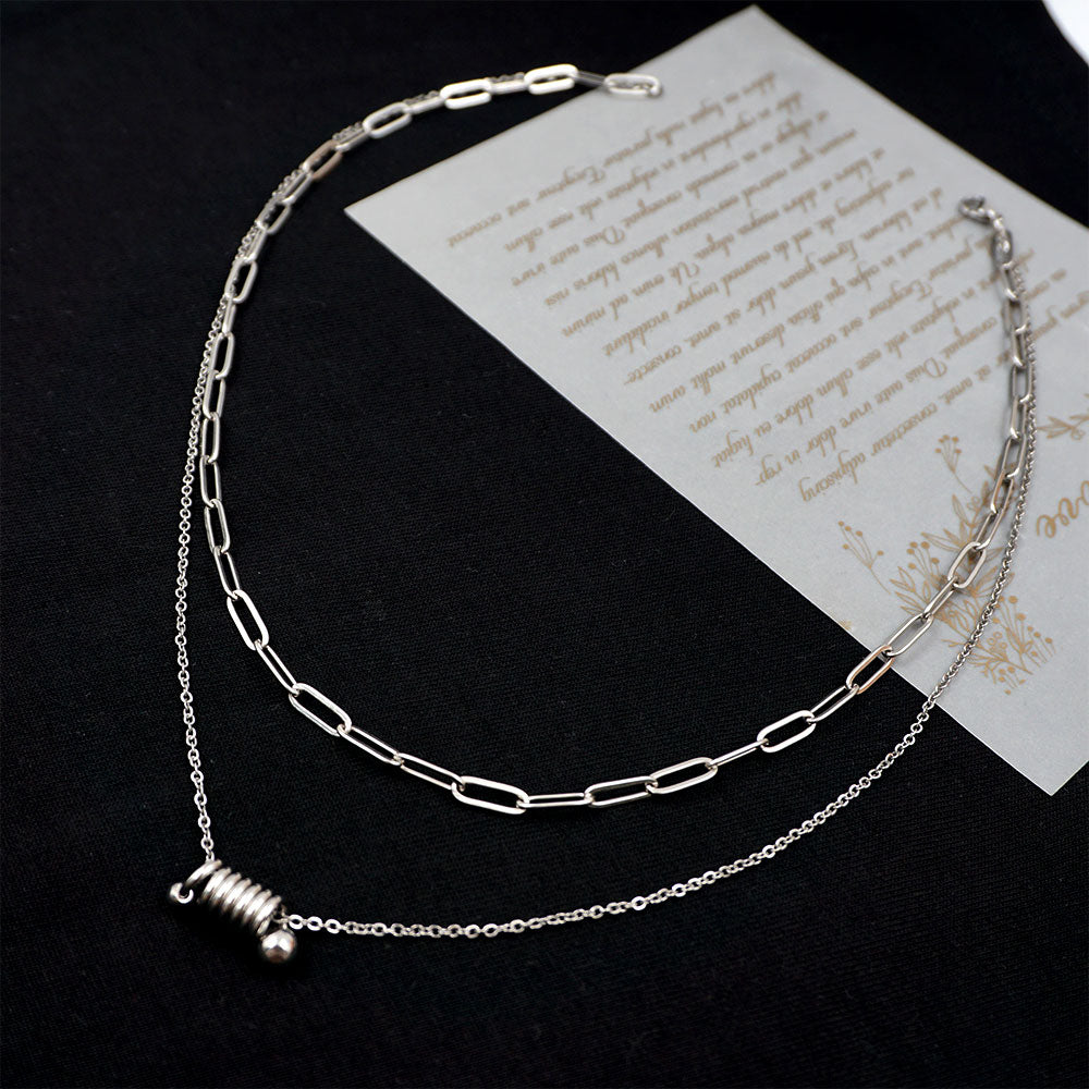 Titanium Steel 18K Gold Plated Casual Simple Style Classic Style Plating Solid Color Layered Necklaces