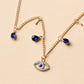 Fashion rhinestone eye necklace