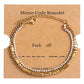 Stainless Steel Simple Style Classic Style Letter Inlay Zircon Bracelets
