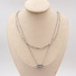 Titanium Steel 18K Gold Plated Casual Simple Style Classic Style Plating Solid Color Layered Necklaces