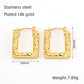 1 piece vintage style u shape semicircle round polishing plating stainless steel titanium steel 18k gold plated ear studs