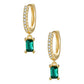 Rectangular pendant brass fashion earrings  jewelry