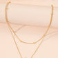 Casual modern style circle titanium steel polishing plating 18k gold plated layered necklaces