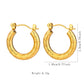 1 pair vintage style u shape geometric heart shape plating stainless steel hoop earrings
