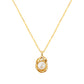 Fashion geometric stainless steel titanium steel plating pendant necklace